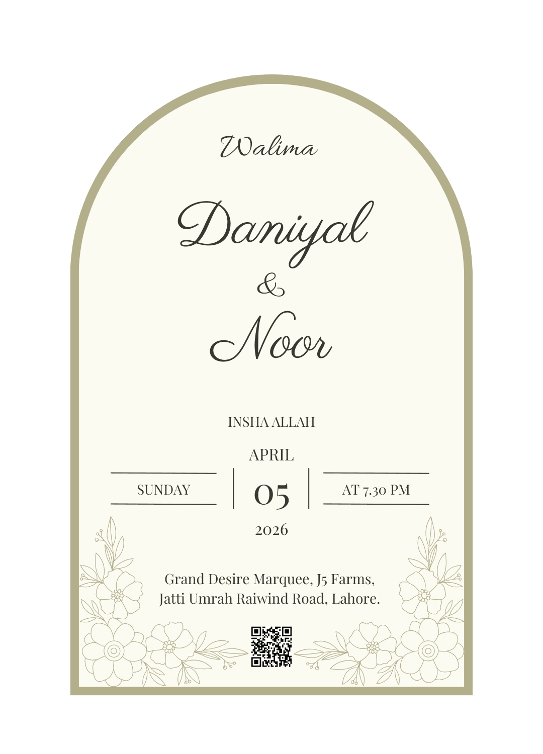 Wedding event three card